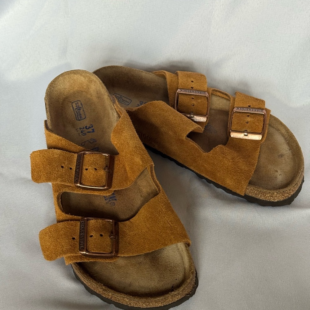 Birkenstock Tan Suede Sandals